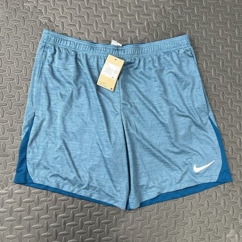 Nike Soccer Shorts Size 2XL Mens Academy Dri-Fit Teal Slim Fit